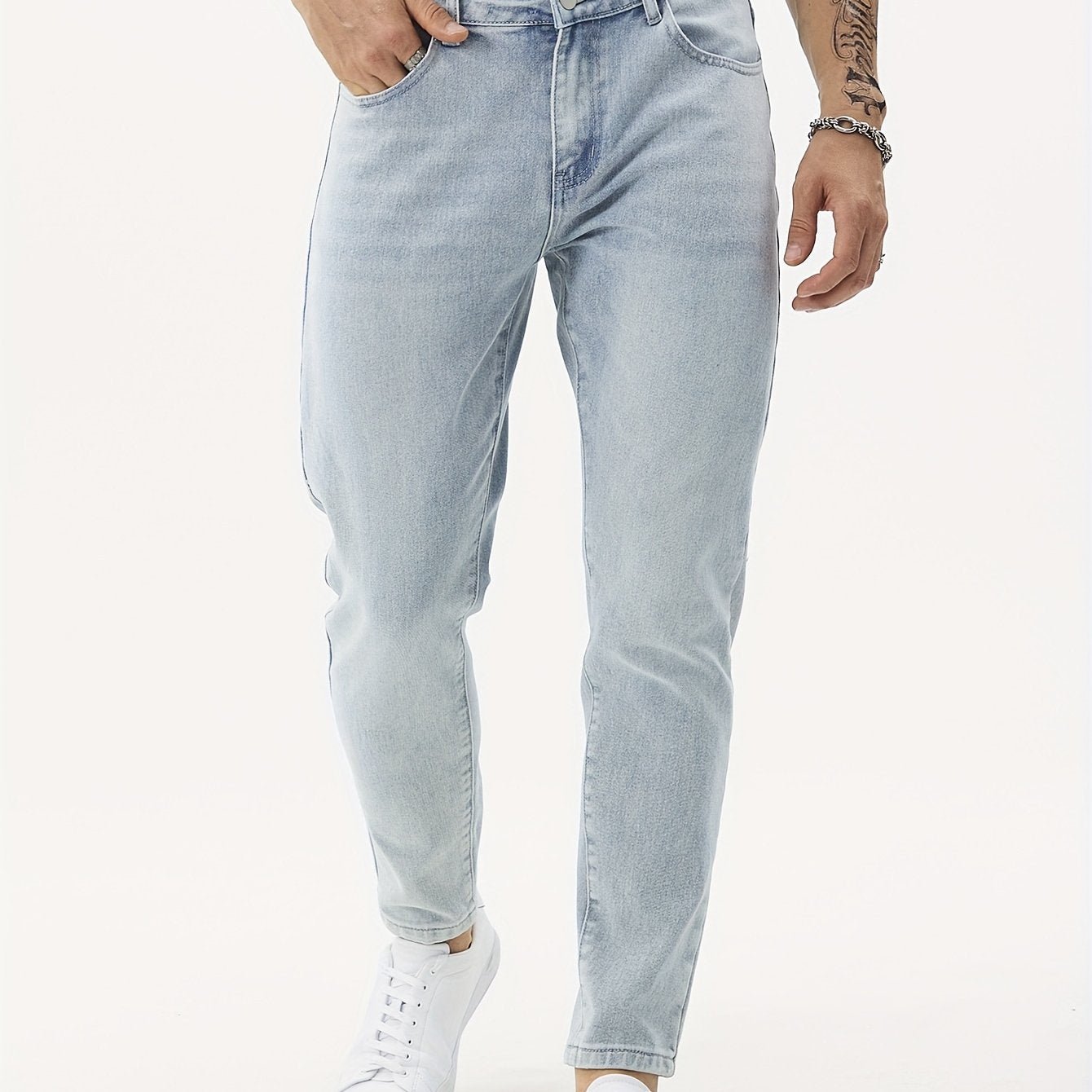 Men's Regular Fit Jeans, Fashion Comfy Denim Pants For Men, Versatile For All Seasons - La Tienda Bella