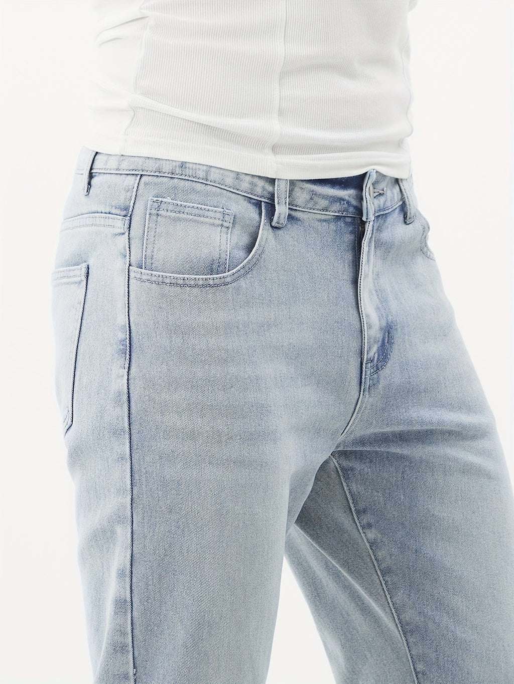 Men's Regular Fit Jeans, Fashion Comfy Denim Pants For Men, Versatile For All Seasons - La Tienda Bella