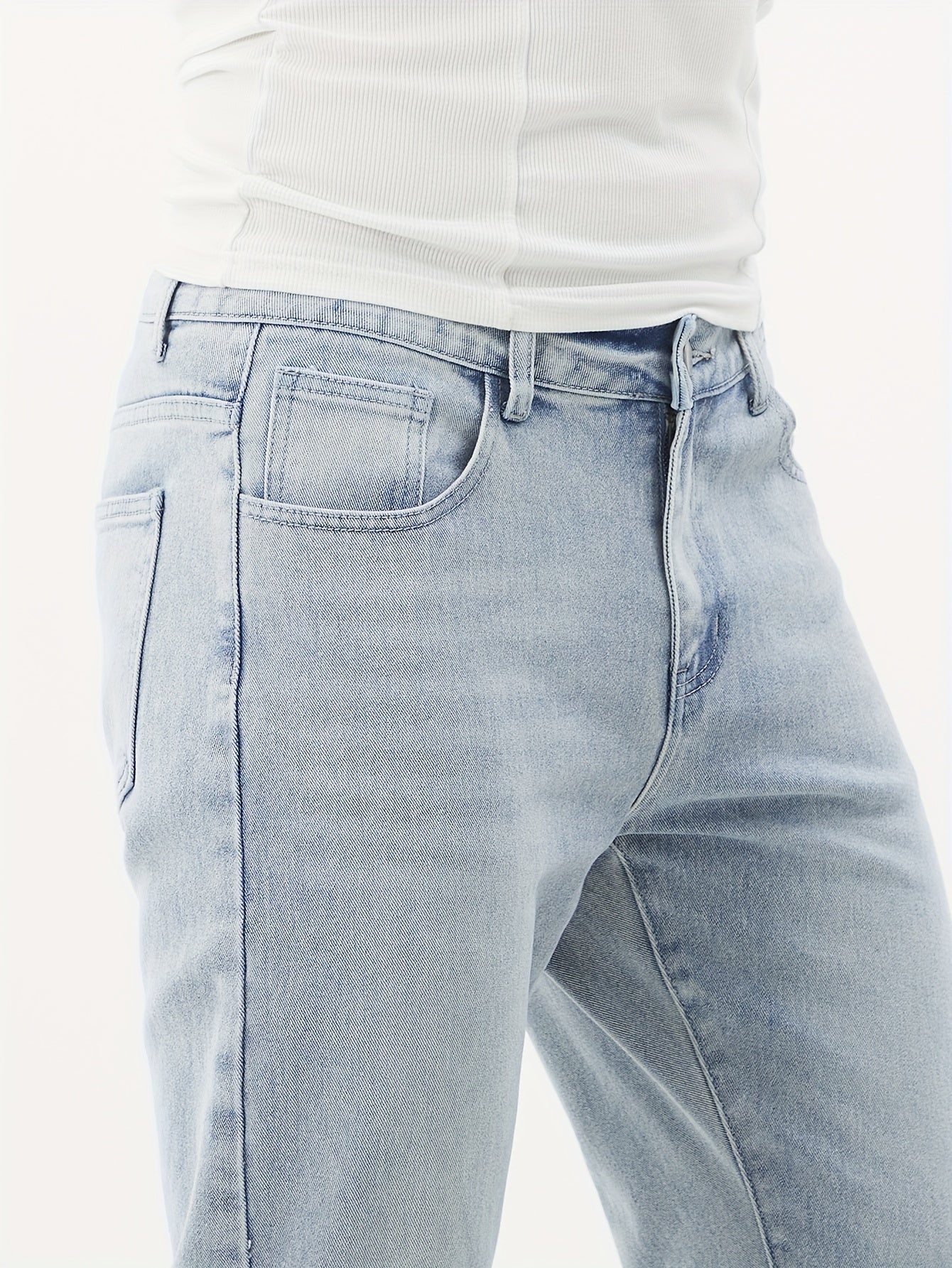 Men's Regular Fit Jeans, Fashion Comfy Denim Pants For Men, Versatile For All Seasons - La Tienda Bella