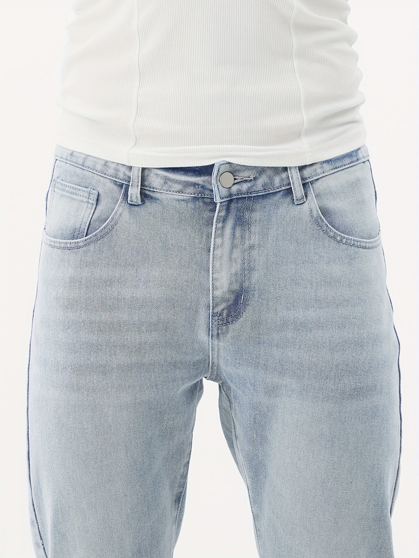 Men's Regular Fit Jeans, Fashion Comfy Denim Pants For Men, Versatile For All Seasons - La Tienda Bella