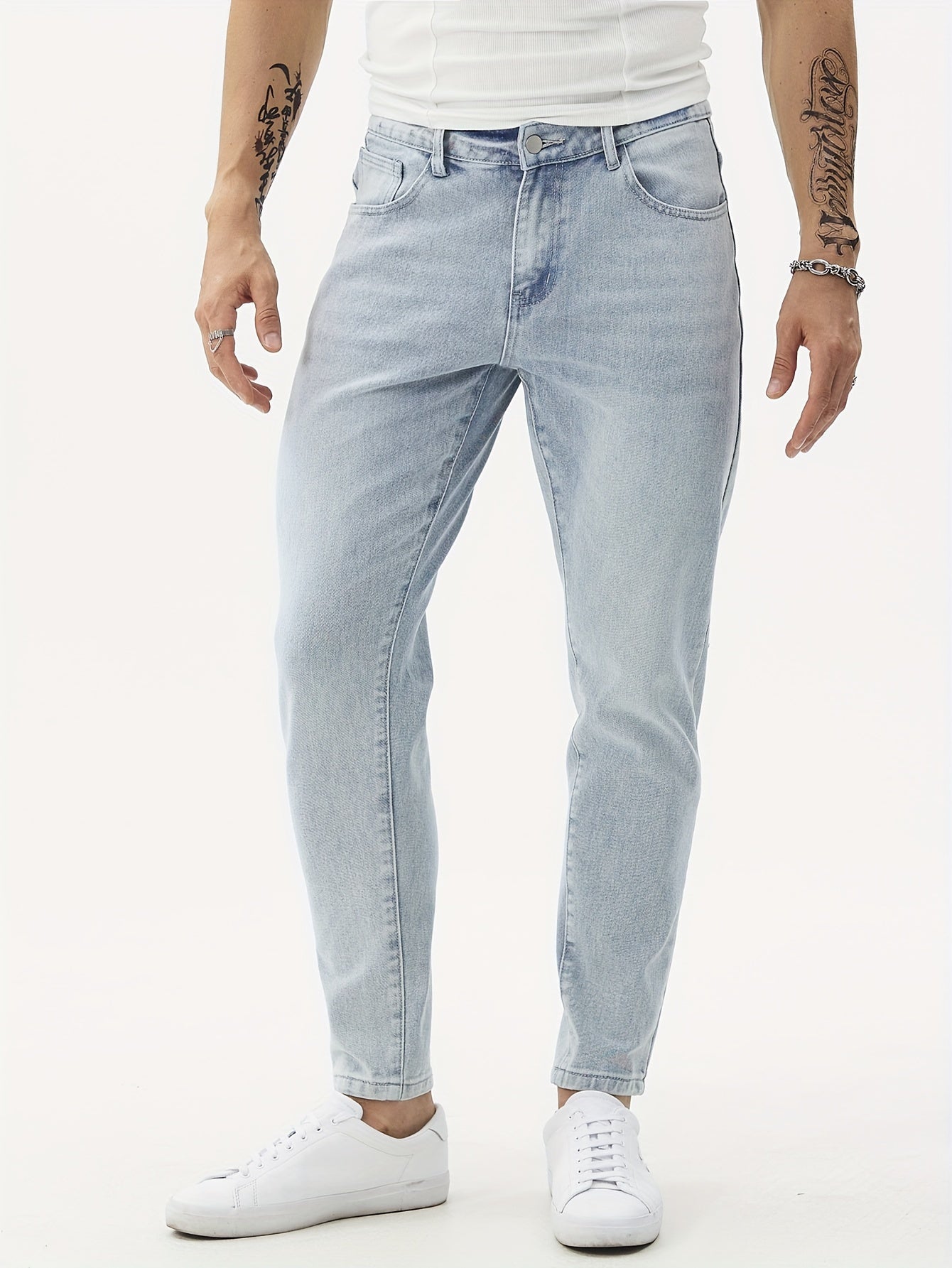 Men's Regular Fit Jeans, Fashion Comfy Denim Pants For Men, Versatile For All Seasons - La Tienda Bella