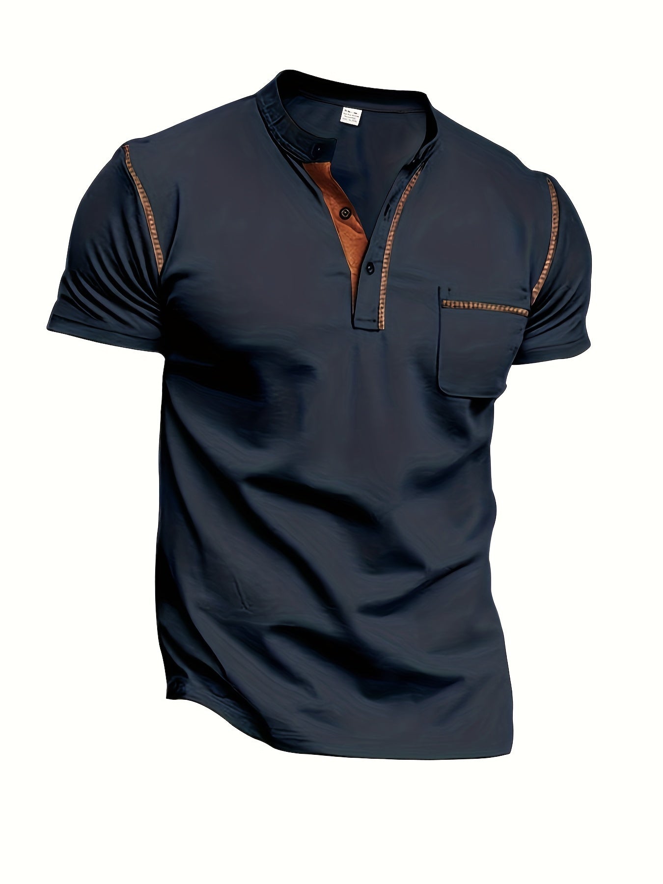 Men's Short Sleeve Henley Tee, Men's Casual Clothing For Summer, Gift For Men - La Tienda Bella