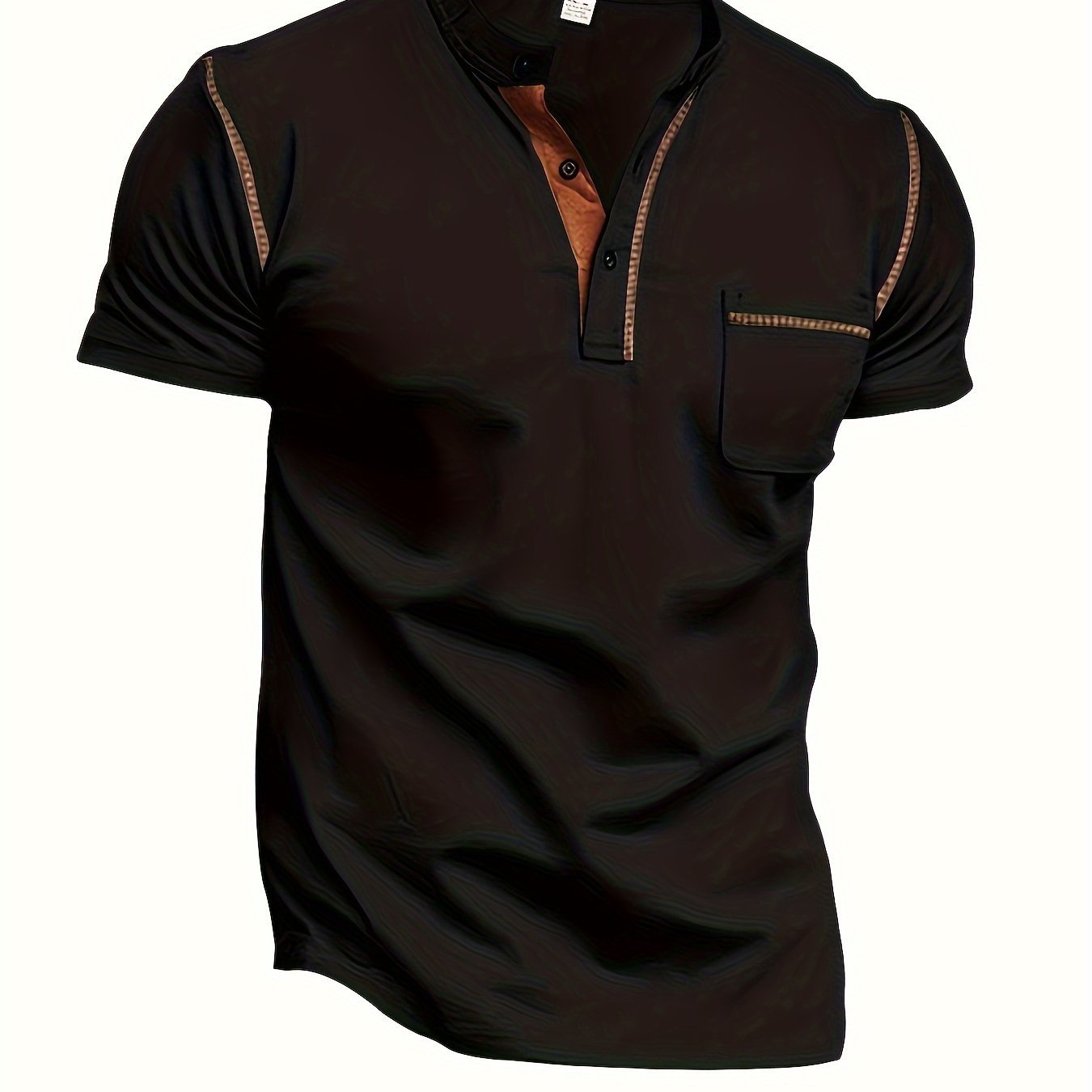 Men's Short Sleeve Henley Tee, Men's Casual Clothing For Summer, Gift For Men - La Tienda Bella