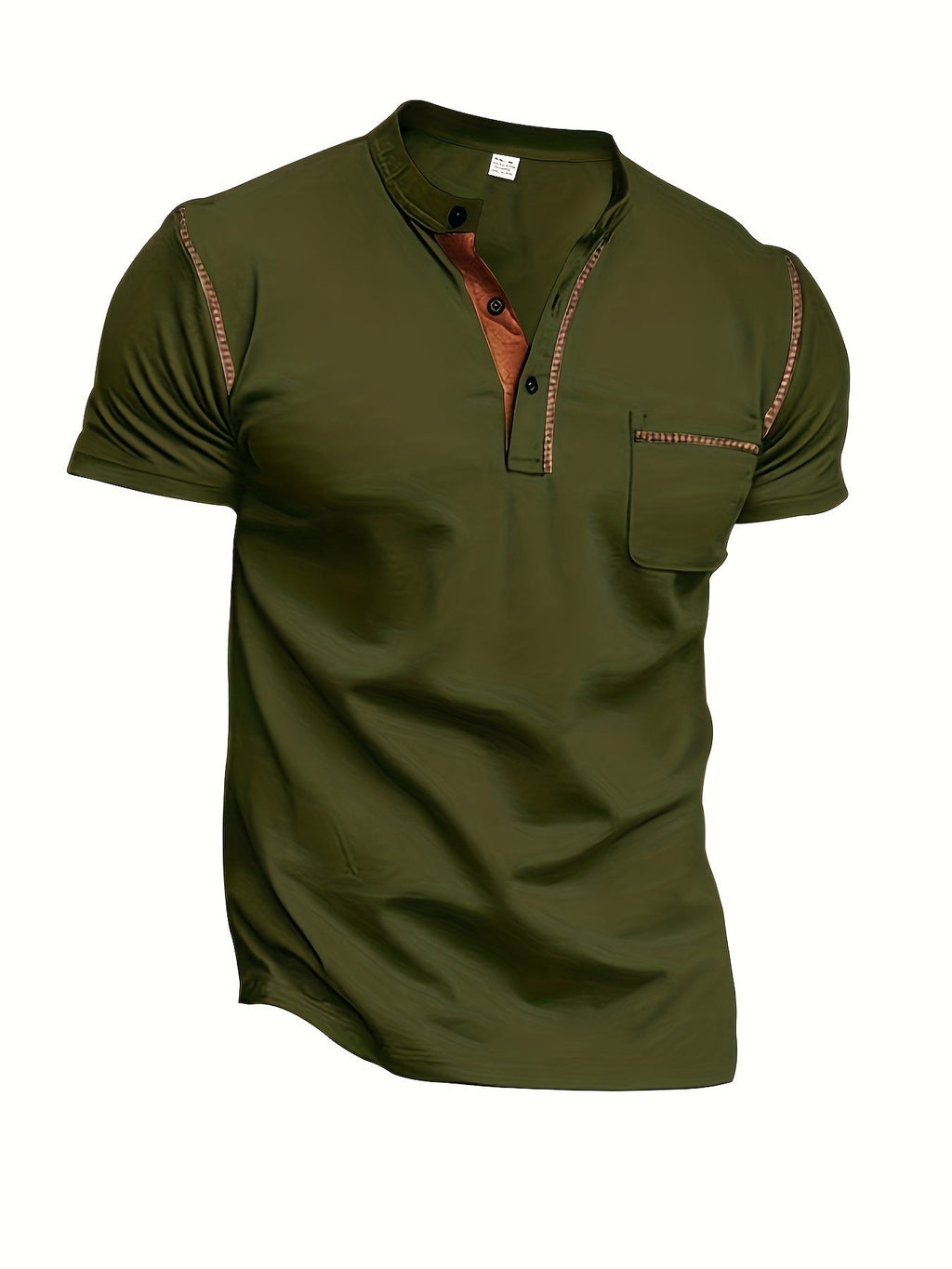 Men's Short Sleeve Henley Tee, Men's Casual Clothing For Summer, Gift For Men - La Tienda Bella