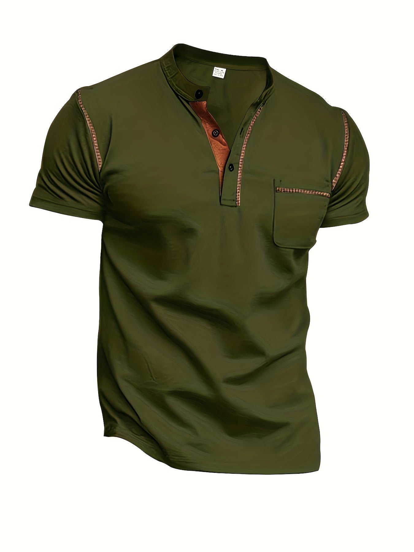 Men's Short Sleeve Henley Tee, Men's Casual Clothing For Summer, Gift For Men - La Tienda Bella