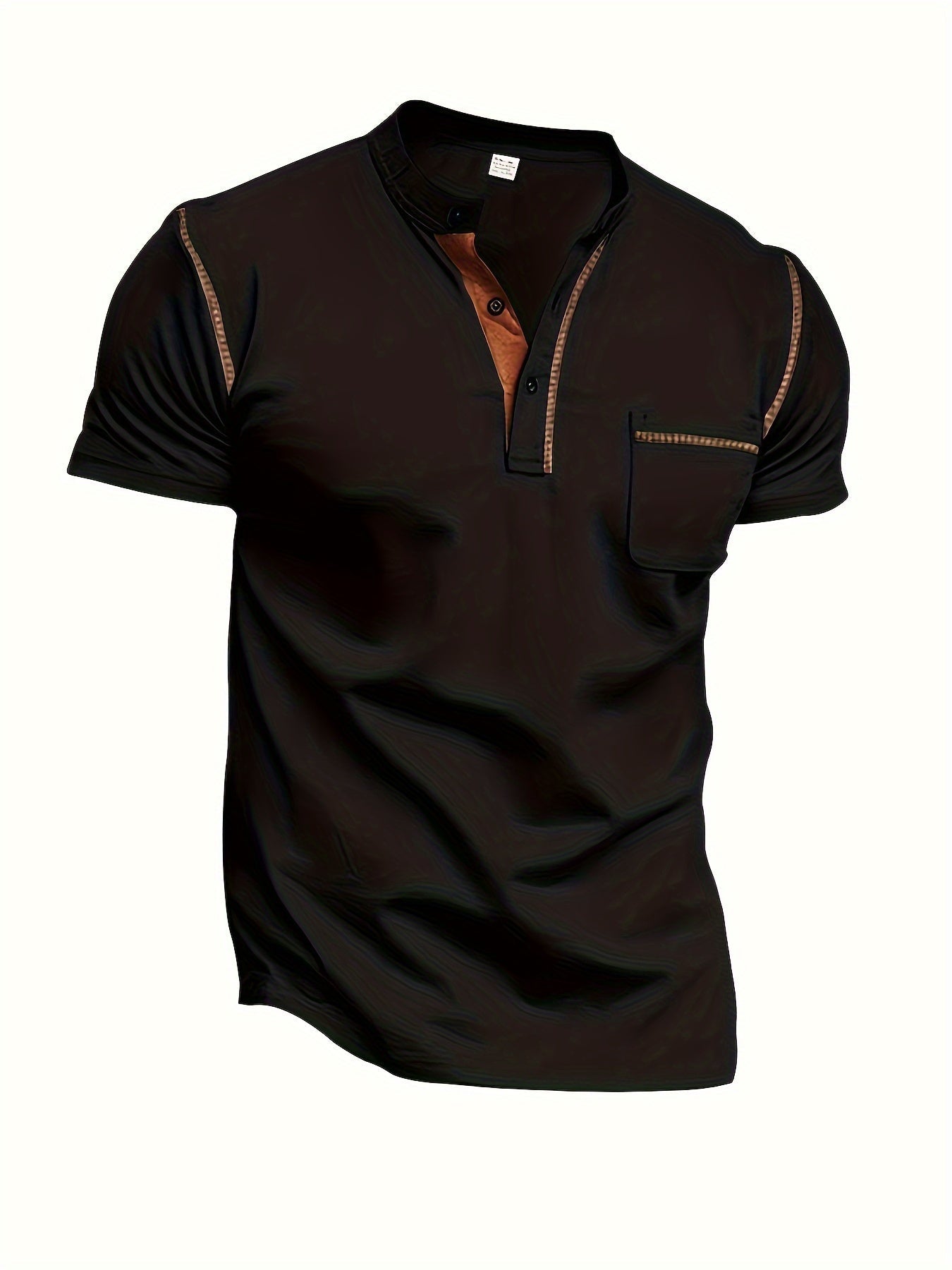 Men's Short Sleeve Henley Tee, Men's Casual Clothing For Summer, Gift For Men - La Tienda Bella