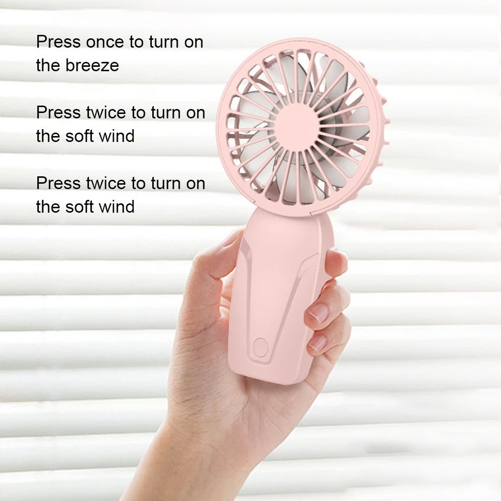 Mini Portable Fans Handheld USB Rechargeable Fan Air Cooler Outdoor Travel Hand Fans Ventilation Fan - La Tienda Bella