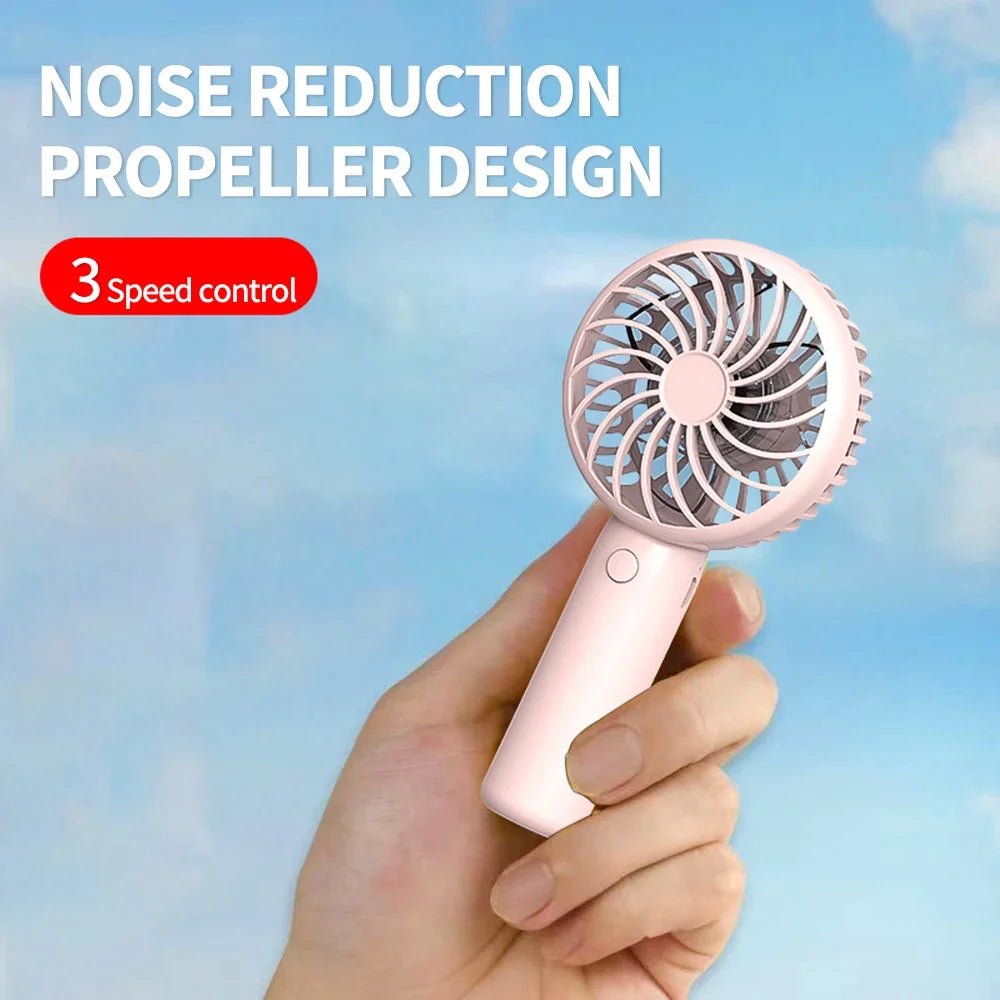 Mini Portable Fans Handheld USB Rechargeable Quiet Handheld Fans Air cooler Outdoor Travel Hand Fan ventilateur portable Fan - La Tienda Bella