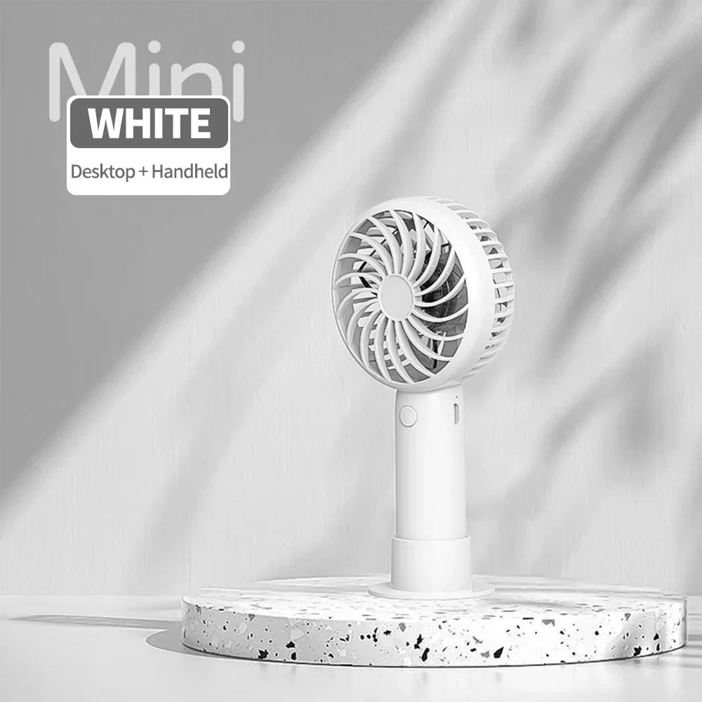 Mini Portable Fans Handheld USB Rechargeable Quiet Handheld Fans Air cooler Outdoor Travel Hand Fan ventilateur portable Fan - La Tienda Bella