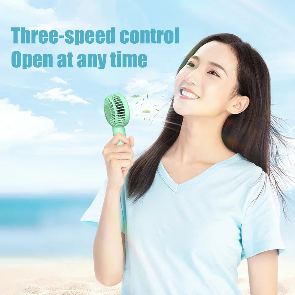 Mini Portable Fans Handheld USB Rechargeable Quiet Handheld Fans Air cooler Outdoor Travel Hand Fan ventilateur portable Fan - La Tienda Bella