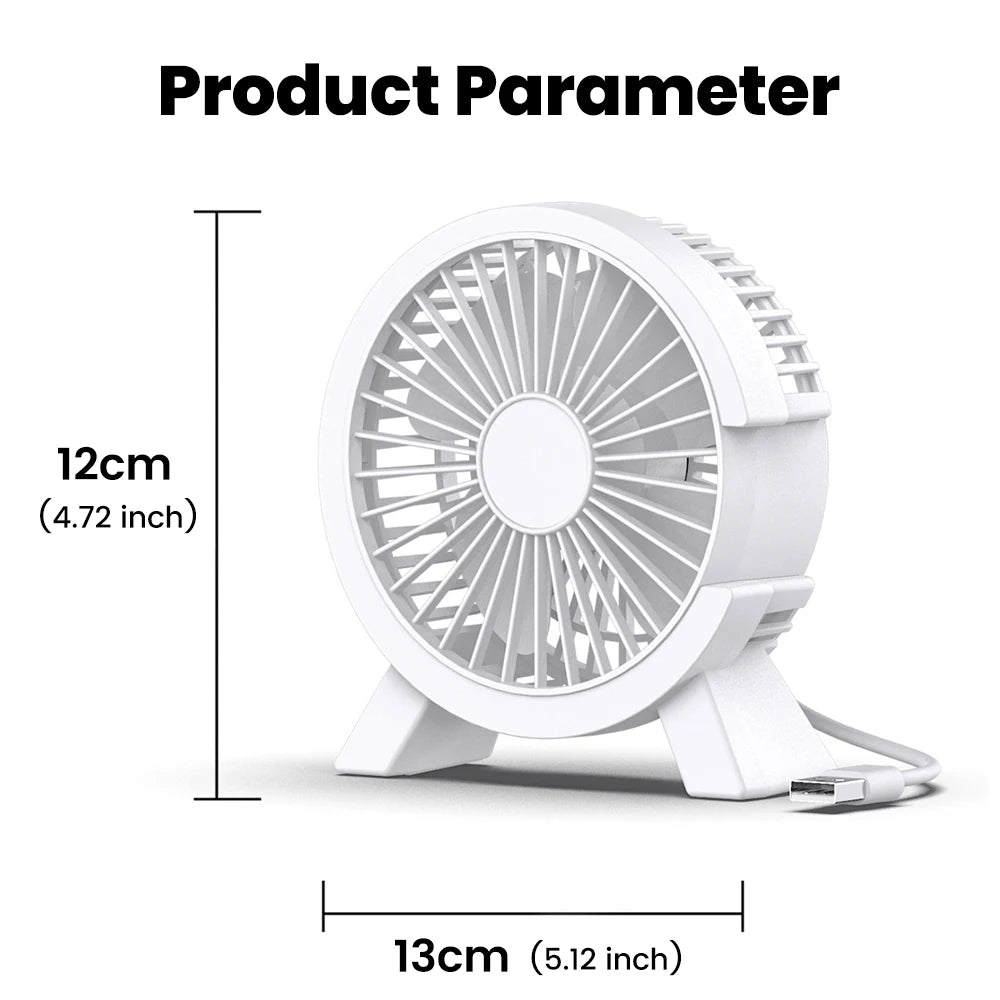 Mini USB Rechargeable Table Fan Portable USB Small Fan Fan For Student Dormitory Computer Summer Gadget Home Desk Office - La Tienda Bella