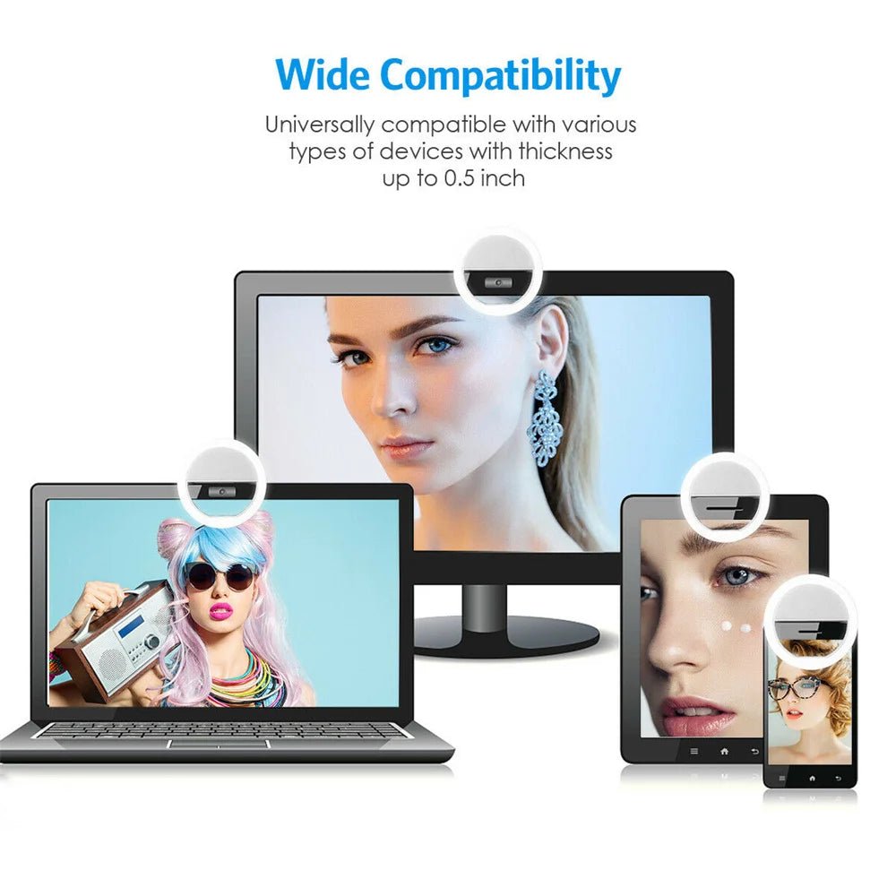 Mobile Phone LED Selfie Ring Light Portable USB Charge Selfie Fill Light Phone Live Broadcast Video LED Lamp For All Smartphone - La Tienda Bella