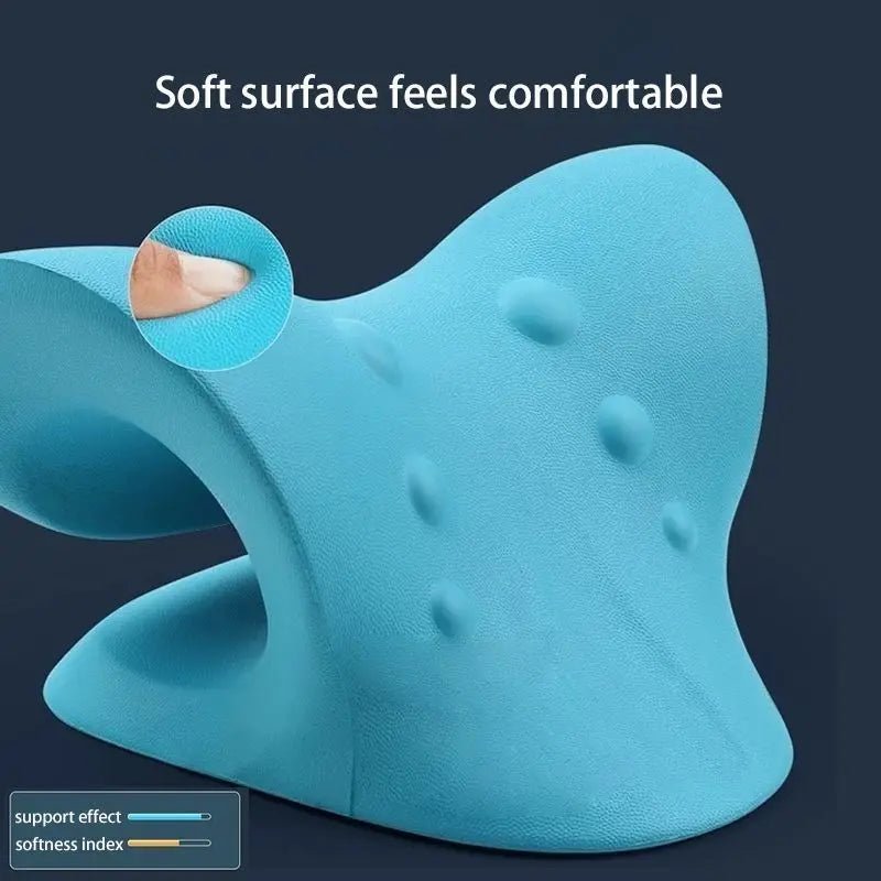 Neck Shoulder Stretcher Relaxer Cervical Chiropractic Traction Device Massage Pillow for Pain Relief Cervical Spine Alignment - La Tienda Bella