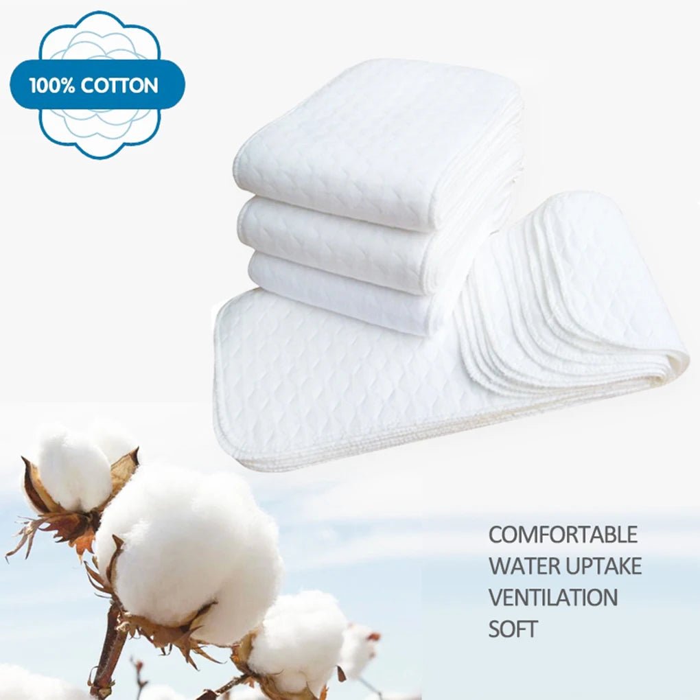 New 10PCS/Set Baby Reusable Diaper Washable Ecological Cotton Diapers 3Layers Cloth Nappies - La Tienda Bella
