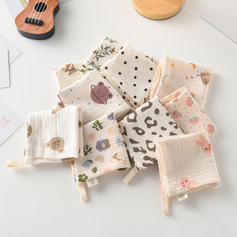 New Baby Cotton Square Towels Infant Wash Hand Face Wipes Washcloth Facecloth Handkerchief - La Tienda Bella