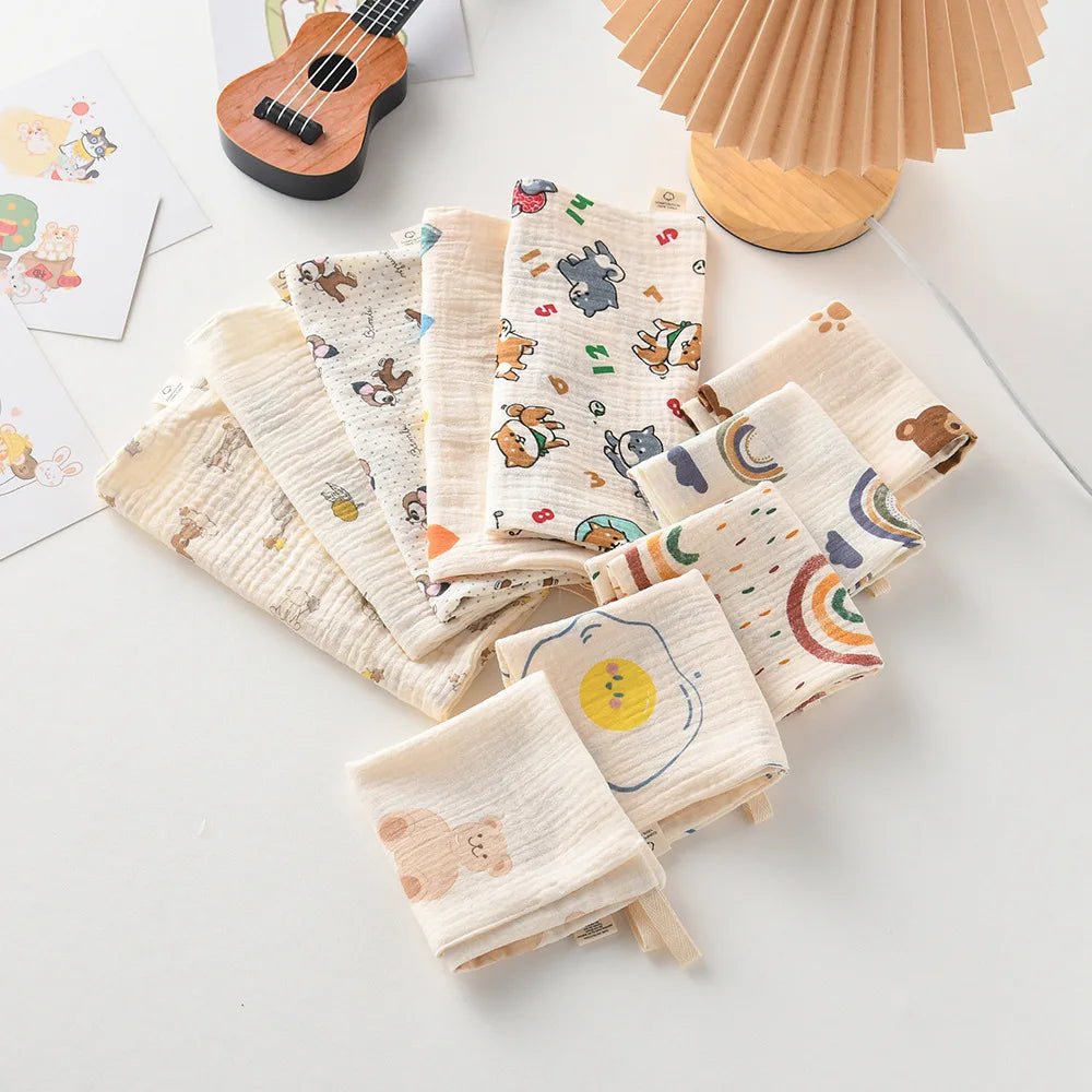 New Baby Cotton Square Towels Infant Wash Hand Face Wipes Washcloth Facecloth Handkerchief - La Tienda Bella