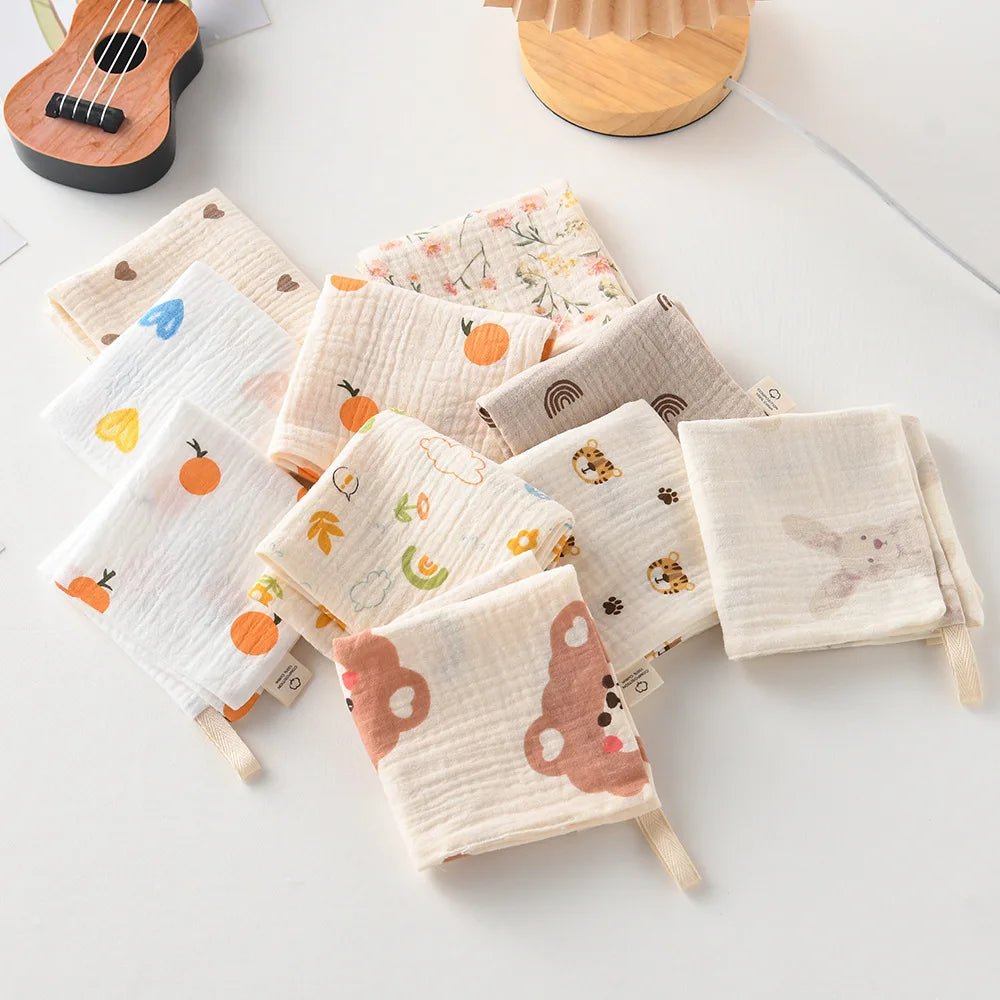 New Baby Cotton Square Towels Infant Wash Hand Face Wipes Washcloth Facecloth Handkerchief - La Tienda Bella