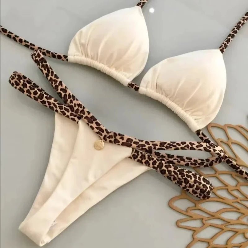 New Bikini Women Swimsuit Beach Vacation Swimwear Leopard Printed Sexy Bikini Set - La Tienda Bella