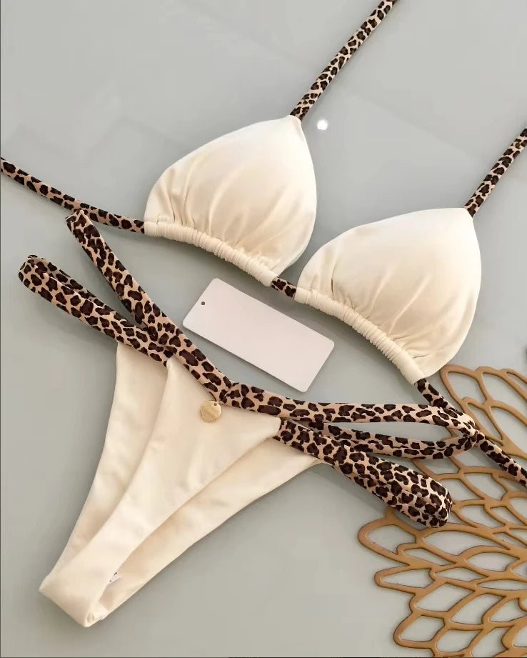 New Bikini Women Swimsuit Beach Vacation Swimwear Leopard Printed Sexy Bikini Set - La Tienda Bella