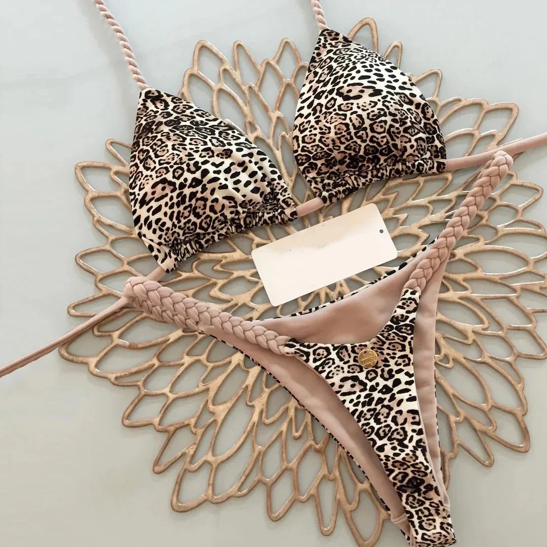 New Bikini Women Swimsuit Beach Vacation Swimwear Leopard Printed Sexy Bikini Set - La Tienda Bella