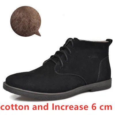 New Men Shoes Winter boots Suede Leather Boots Men Snow Boots Waterproof Winter Shoes Leather Men Ankle Boots Fur Men Shoes - La Tienda Bella