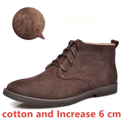 New Men Shoes Winter boots Suede Leather Boots Men Snow Boots Waterproof Winter Shoes Leather Men Ankle Boots Fur Men Shoes - La Tienda Bella