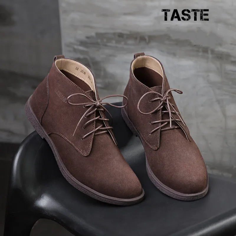 New Men Shoes Winter boots Suede Leather Boots Men Snow Boots Waterproof Winter Shoes Leather Men Ankle Boots Fur Men Shoes - La Tienda Bella