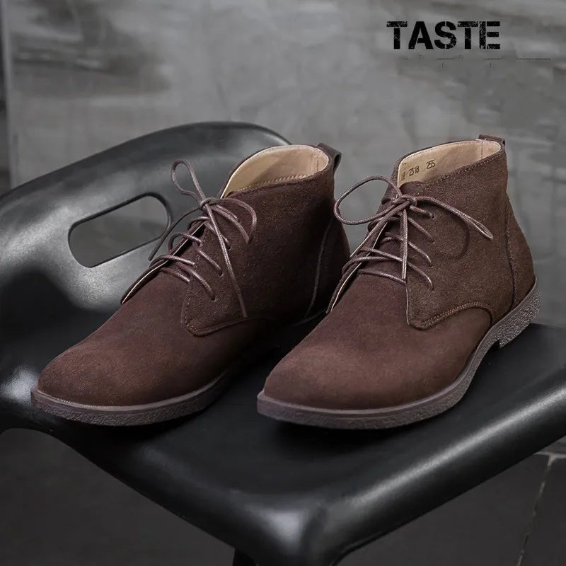 New Men Shoes Winter boots Suede Leather Boots Men Snow Boots Waterproof Winter Shoes Leather Men Ankle Boots Fur Men Shoes - La Tienda Bella