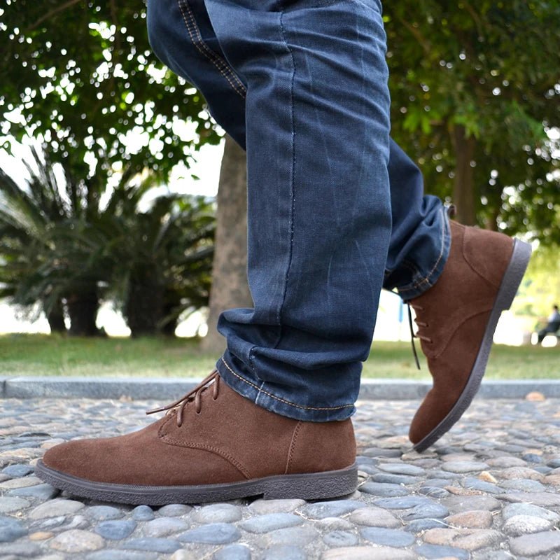 New Men Shoes Winter boots Suede Leather Boots Men Snow Boots Waterproof Winter Shoes Leather Men Ankle Boots Fur Men Shoes - La Tienda Bella