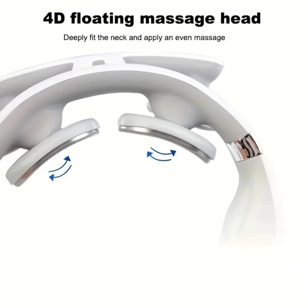 New Neck Massage Intelligent USB Rechargeable Adjustment Heating Pressing Pulse Portable Pulse Cervical Spine Massager Neck Care - La Tienda Bella