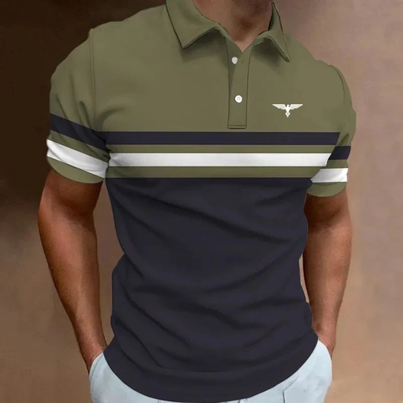 New Summer Men Short Sleeve Polo Shirt Casual Fashion Men Lapel T Shirt Men Clothing - La Tienda Bella