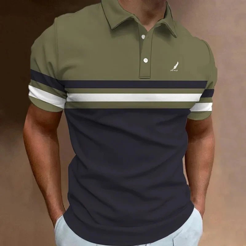 New Summer Men Short Sleeve Polo Shirt Casual Fashion Men Lapel T Shirt Men Clothing - La Tienda Bella