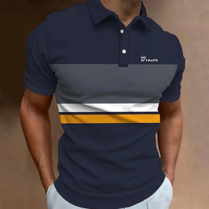 New Summer Men Short Sleeve Polo Shirt Casual Fashion Men Lapel T Shirt Men Clothing - La Tienda Bella