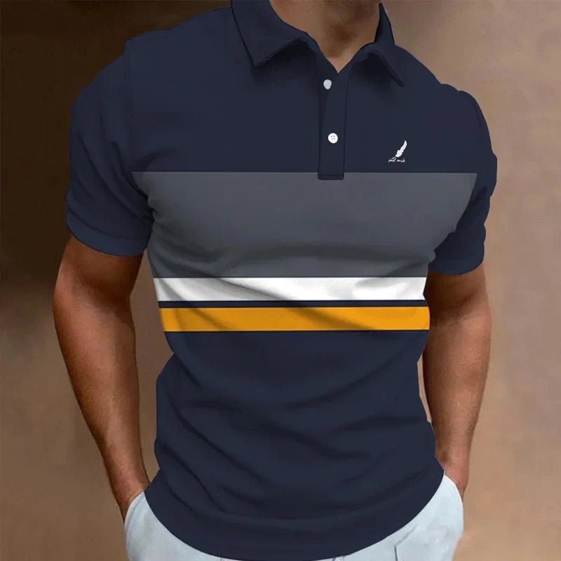 New Summer Men Short Sleeve Polo Shirt Casual Fashion Men Lapel T Shirt Men Clothing - La Tienda Bella