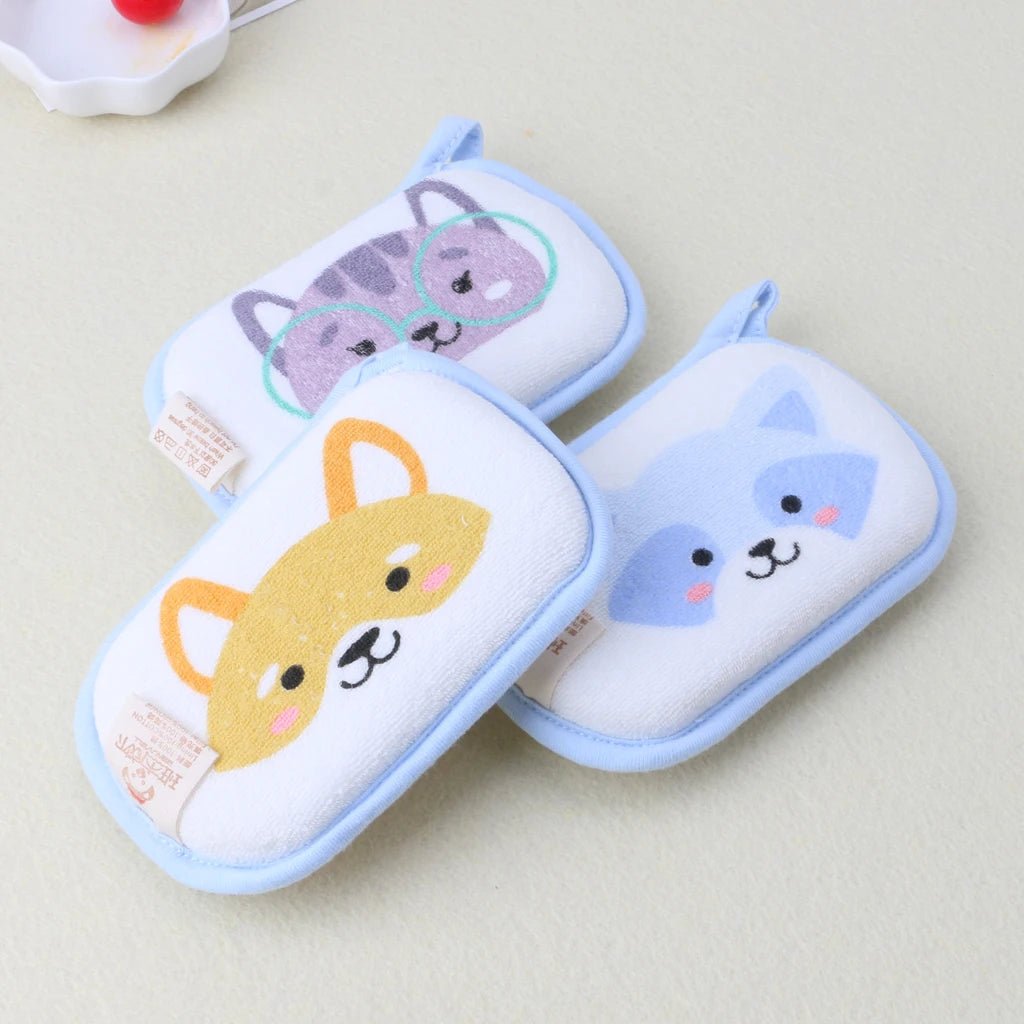 Newborn Baby Bath Brushes Infant Shower Sponge Cotton Rubbing Body Wash Towel - La Tienda Bella