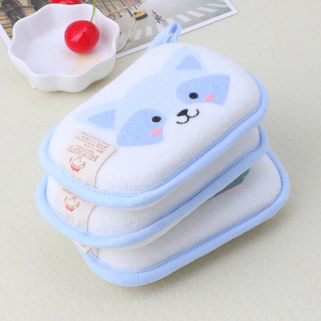Newborn Baby Bath Brushes Infant Shower Sponge Cotton Rubbing Body Wash Towel - La Tienda Bella