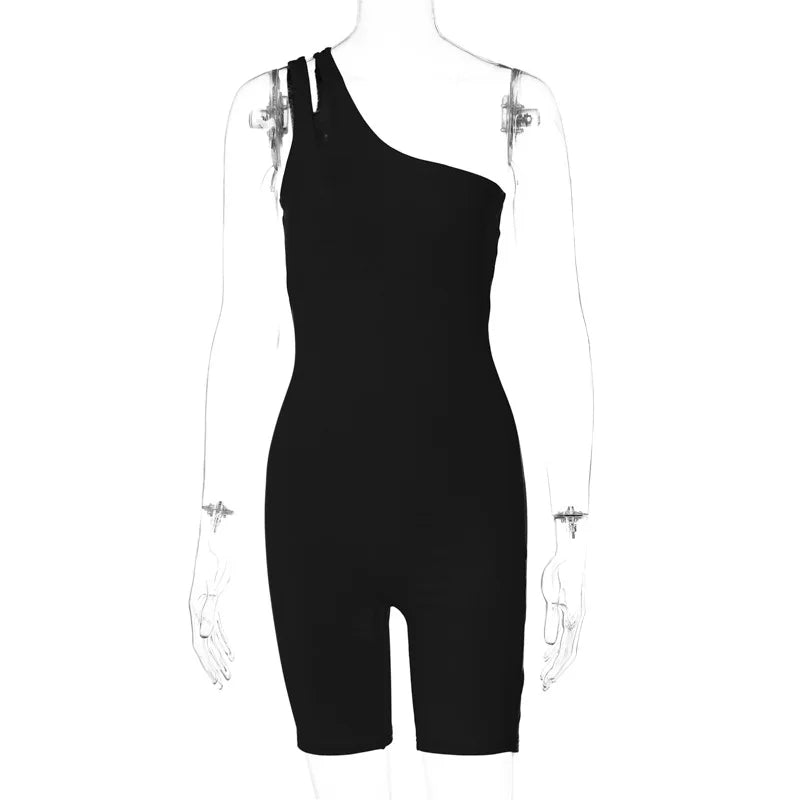 One Shoulder Gym Overalls Fitness Clothing Women Yoga Sporty Jumpsuit Woman 2023 Workout Clothes - La Tienda Bella