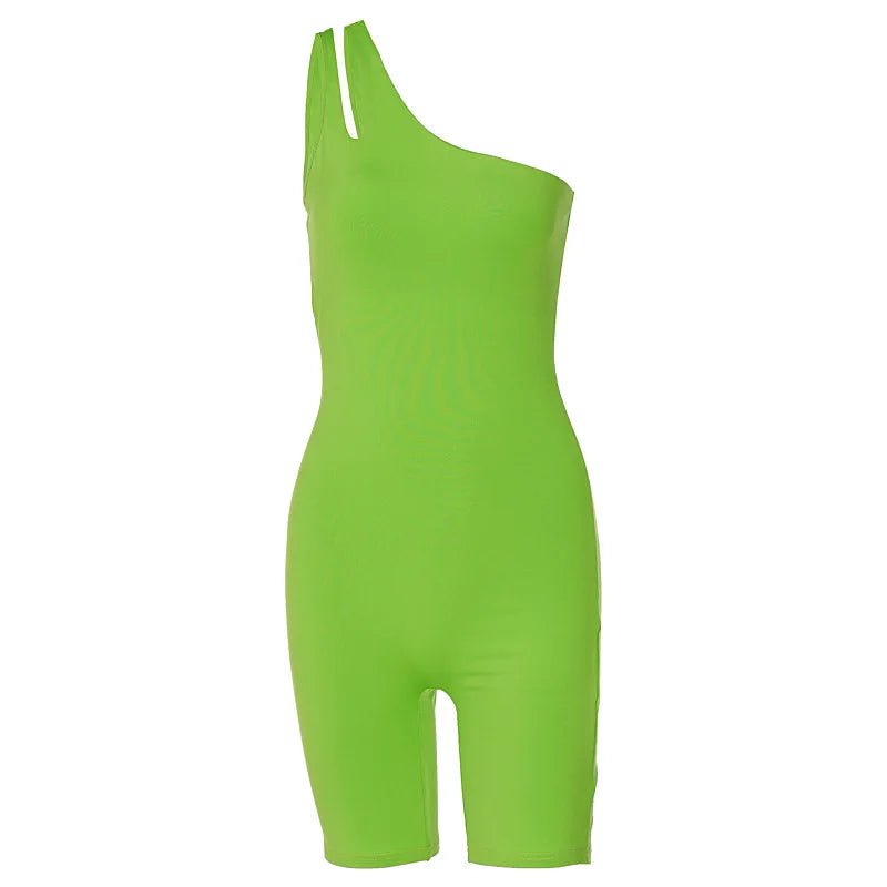 One Shoulder Gym Overalls Fitness Clothing Women Yoga Sporty Jumpsuit Woman 2023 Workout Clothes - La Tienda Bella