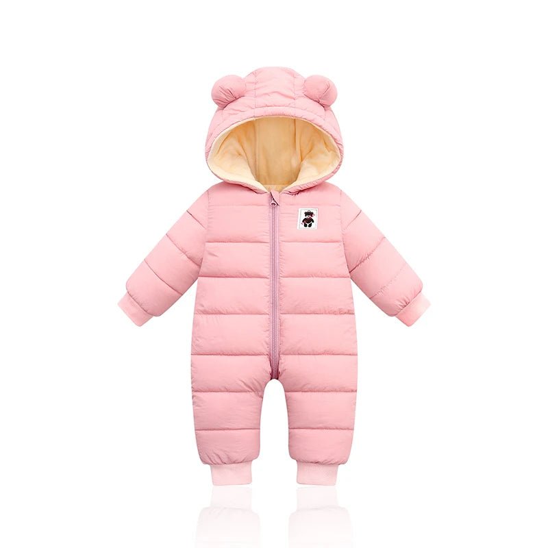 Baby Winter Overalls Snowsuit Hooded Jumpsuit, Cotton/Polyester, Unisex 1-3Y Size - La Tienda Bella