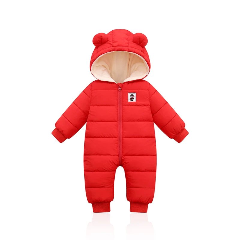 Baby Winter Overalls Snowsuit Hooded Jumpsuit, Cotton/Polyester, Unisex 1-3Y Size - La Tienda Bella