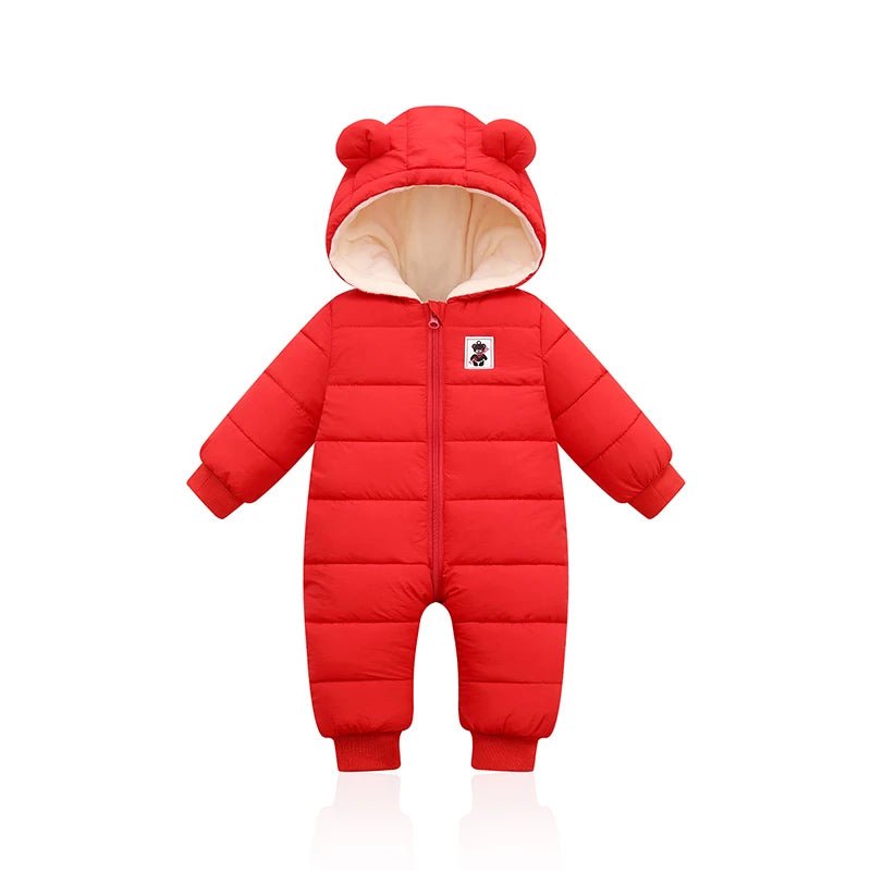 Baby Winter Overalls Snowsuit Hooded Jumpsuit, Cotton/Polyester, Unisex 1-3Y Size - La Tienda Bella