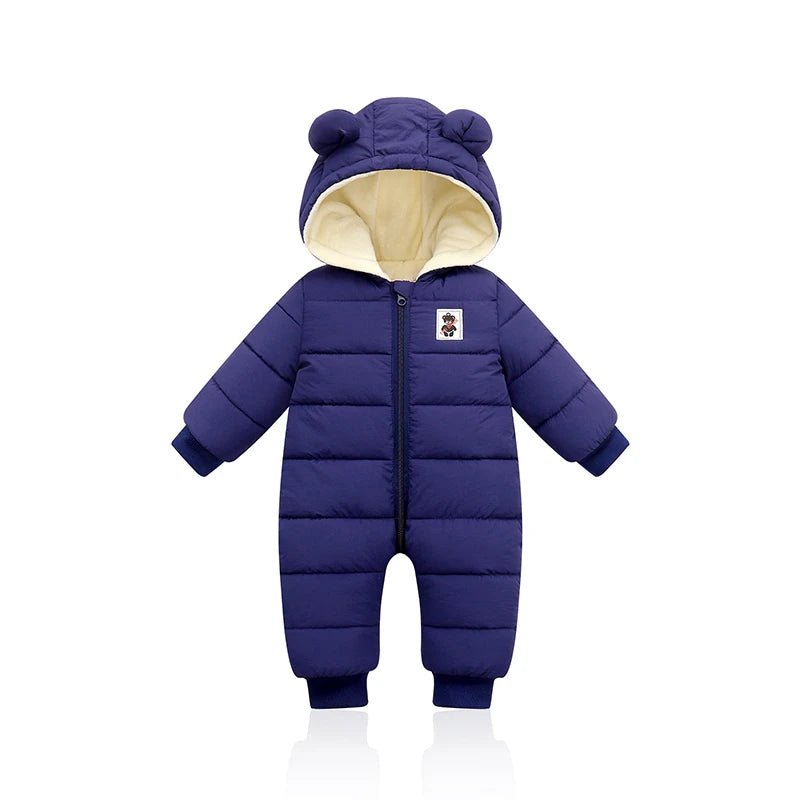 Baby Winter Overalls Snowsuit Hooded Jumpsuit, Cotton/Polyester, Unisex 1-3Y Size - La Tienda Bella