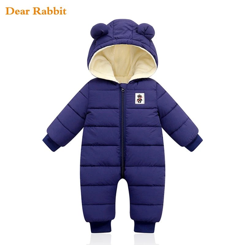 Baby Winter Overalls Snowsuit Hooded Jumpsuit, Cotton/Polyester, Unisex 1-3Y Size - La Tienda Bella