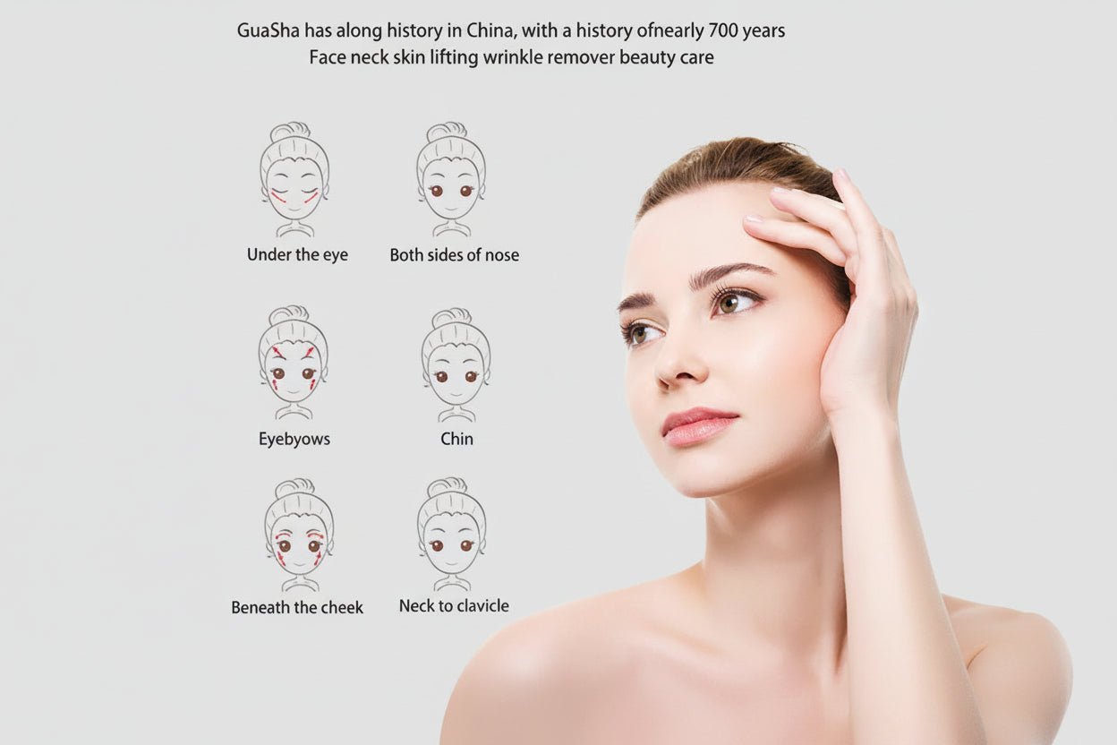 Pierre Gua Sha en Jade Naturel - Soin Raffermissant et Spa Facial - La Tienda Bella