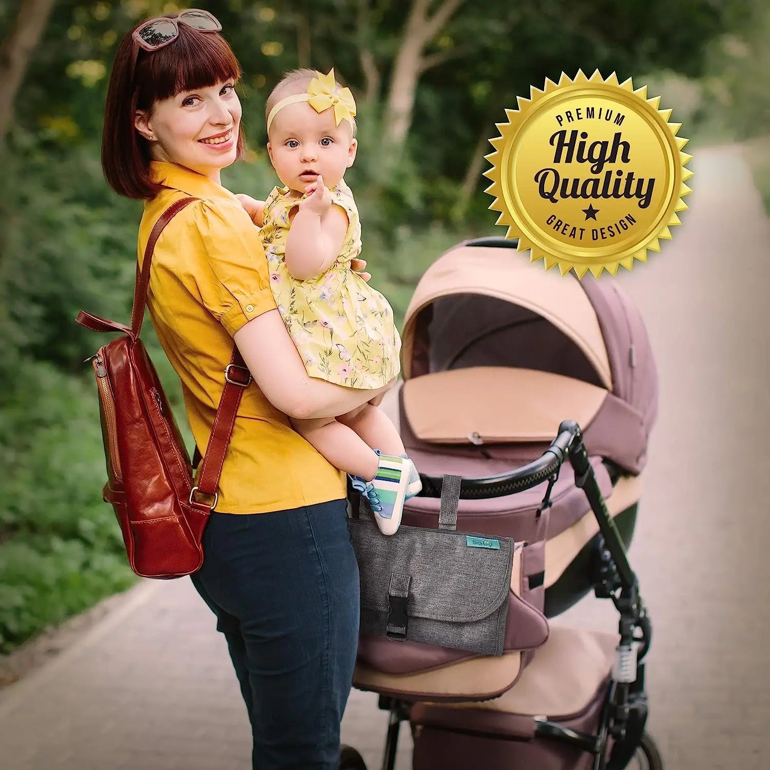 Portable Diaper Changing Pad For Newborn Baby Changing Pad with Smart Wipes Pocket Waterproof - La Tienda Bella