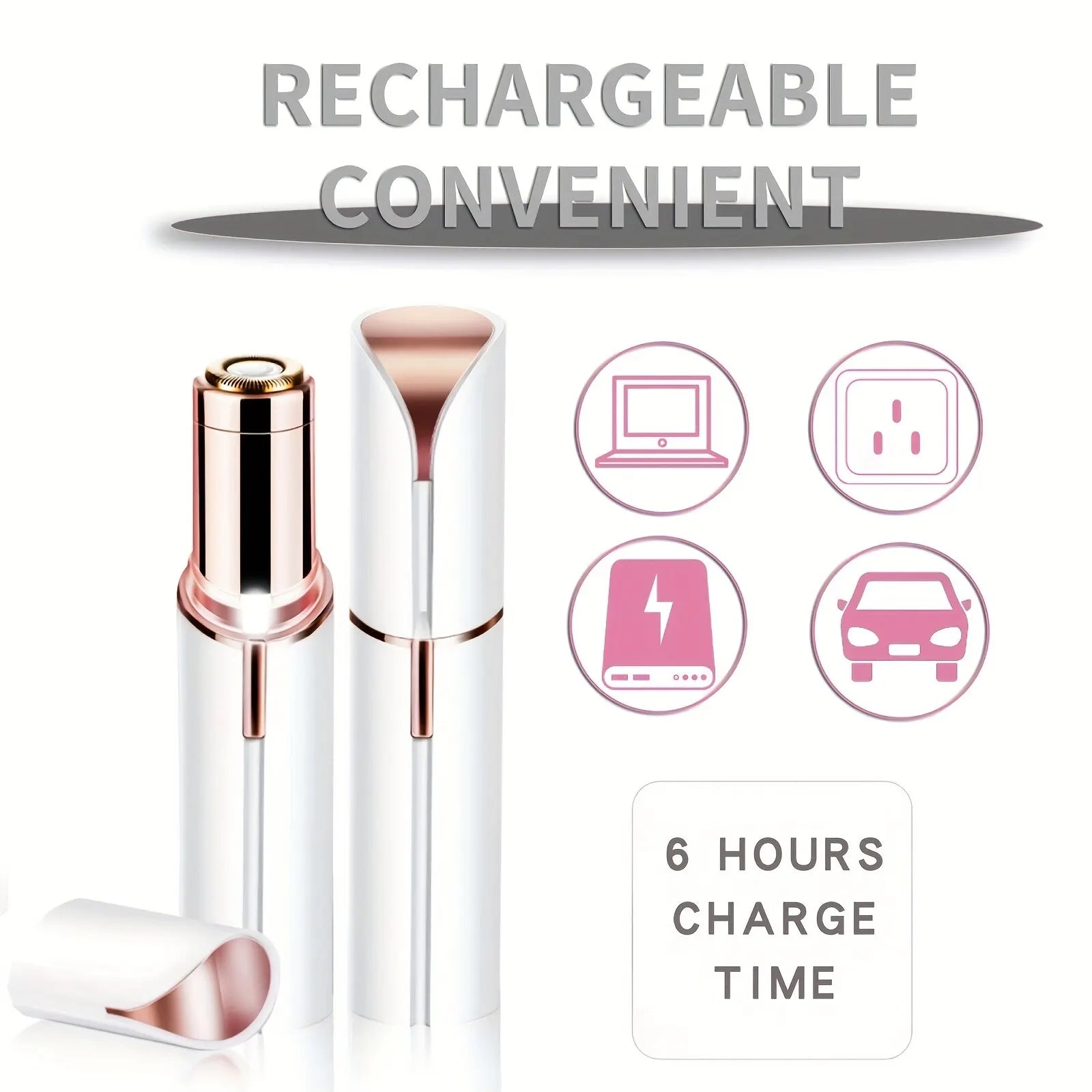 Portable Lipstick Shaped Electric Hair Remover For Women Painless And Effective Facial Hair Removal Home Razor Shaver Tool - La Tienda Bella