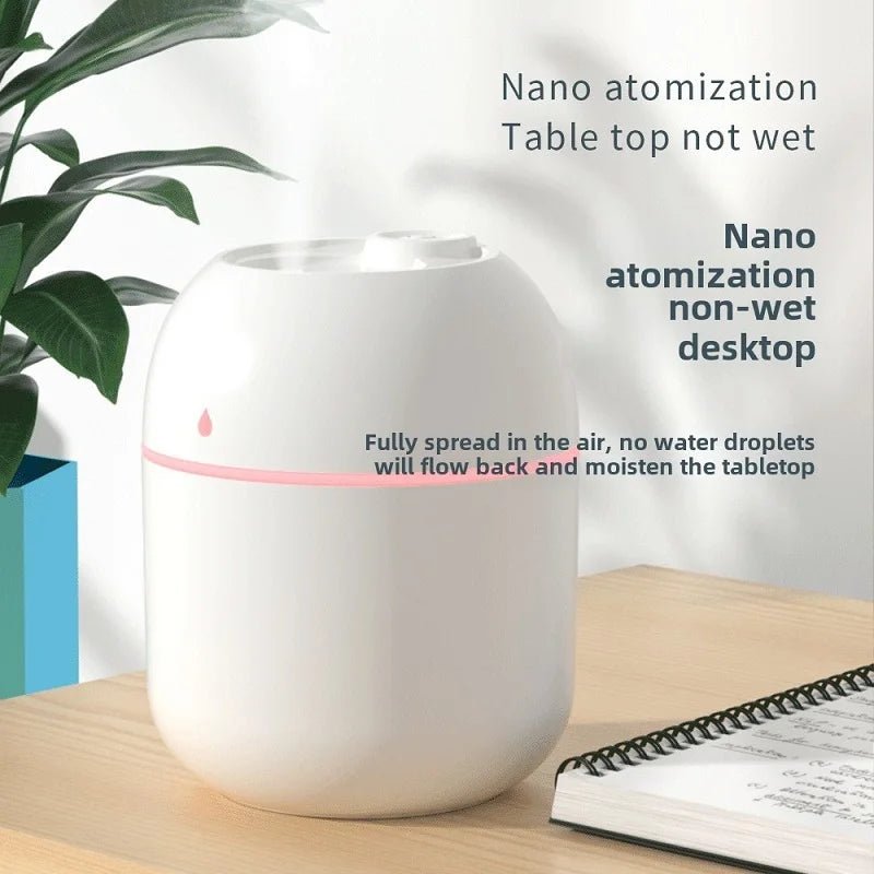 Portable Mini Humidifier USB Car Scent Air Humidifiers Silent Moisturizing Mist Maker Humidifier With Auto Shut - Off 2 Mist Modes - La Tienda Bella