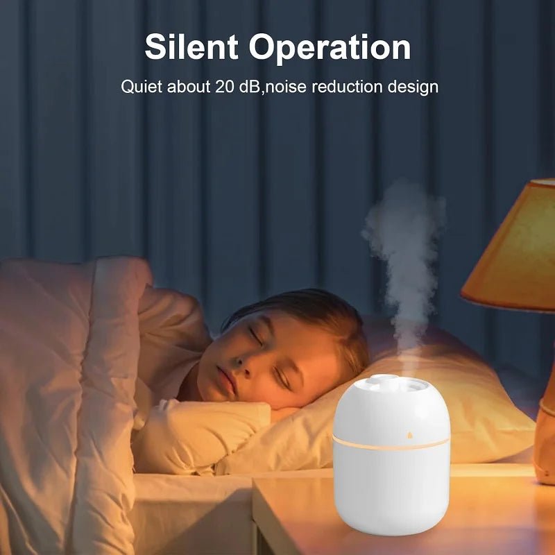 Portable Mini Humidifier USB Car Scent Air Humidifiers Silent Moisturizing Mist Maker Humidifier With Auto Shut - Off 2 Mist Modes - La Tienda Bella