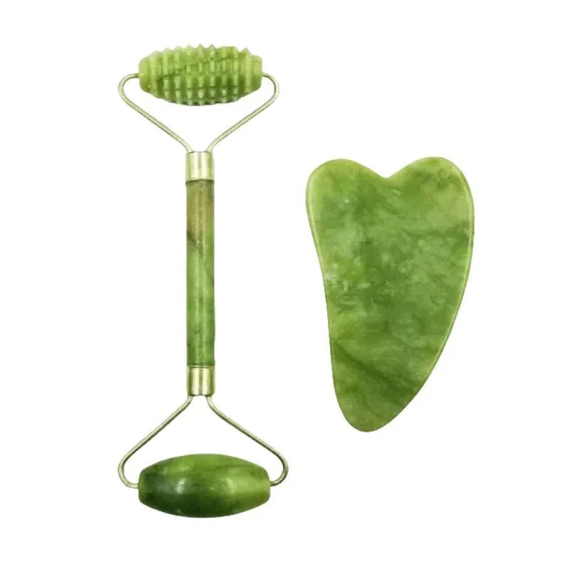 Rouleau de Jade Naturel - Massage Facial Anti - Rides et Lifting - La Tienda Bella