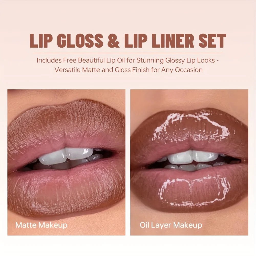 Set Crayon & Gloss – Lèvres Douces & Brillantes + Huile Nourrissante - La Tienda Bella